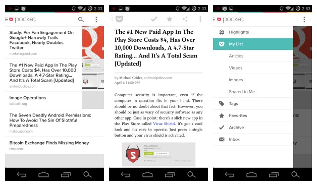 Pocket lưu nội dung web kèm hình ảnh với định dạng dễ theo dõi