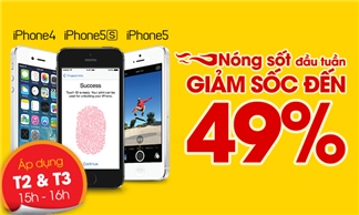 IPHONE 5S chính hãng mới 100% giá 8,6 triệu lúc 15h-16h thứ 2 ngày 14/04/2014