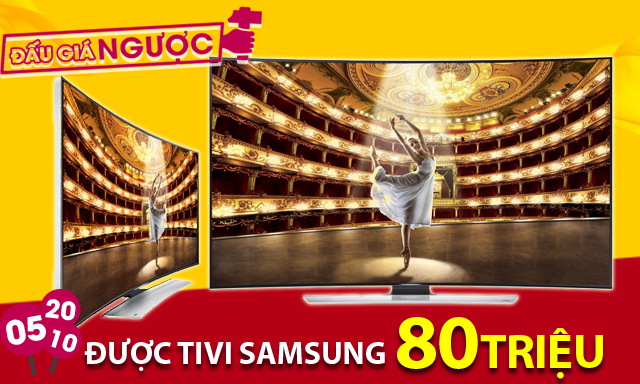 ĐẤU GIÁ NGƯỢC, được Tivi Samsung khủng 80 triệu và nhiều quà tặng giá trị ĐẤU GIÁ NGƯỢC, được Tivi Samsung khủng 80 triệu và nhiều quà tặng giá trị