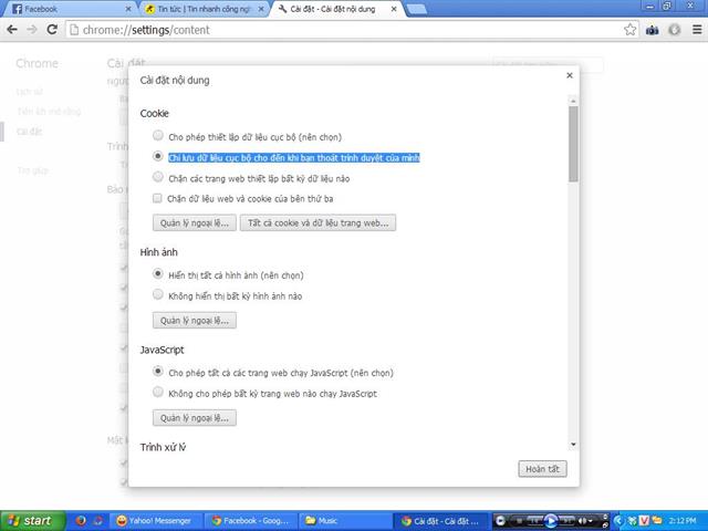 Chỉ lưu dữ liệu cục bộ cho đến khi bạn thoát trình duyệt của mình