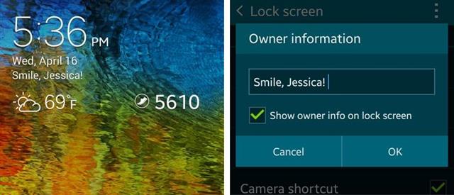 Hiển thị tên của bạn ngoài màn hình khóa