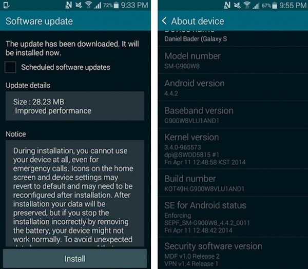 Bản cập nhật mới