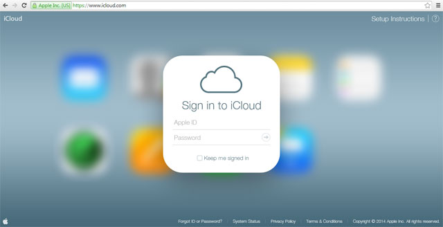 Tính năng Find My Iphone để tìm thiết bị