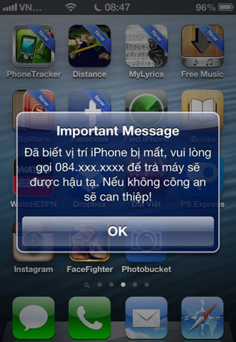 Tính năng Find My Iphone để tìm thiết bị