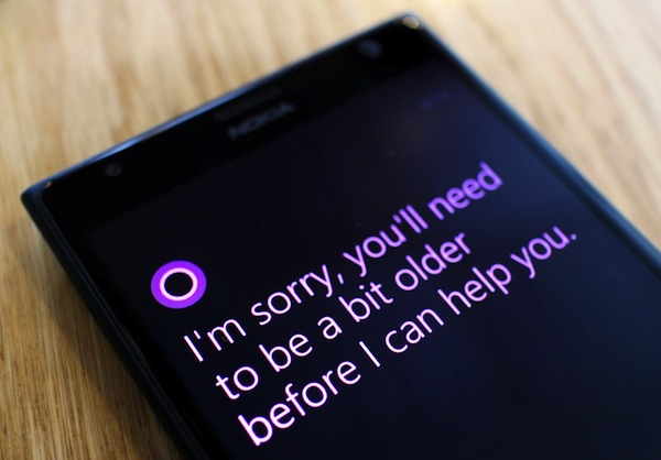 Thông báo không chơi với trẻ em của Cortana