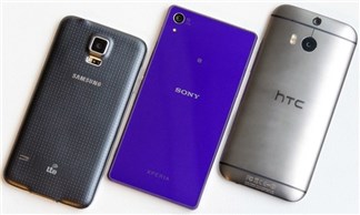 Đọ màn hình Xperia Z2, HTC One M8 và Galaxy S5