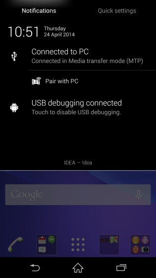 Thanh trạng thái (Notifications)
