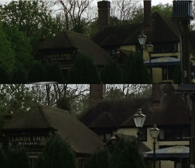 Ảnh so sánh (808 PureView ở trên, Xperia Z2 ở dưới)