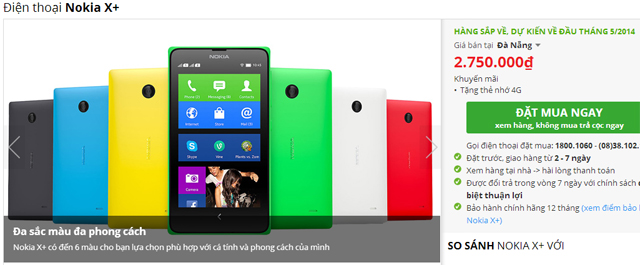 Nokia X Plus sẽ sớm lên kệ ngay đầu tháng 5 này