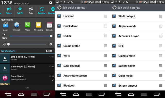 Thanh Notification và các tùy chọn
