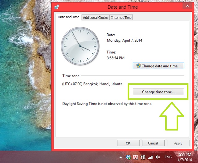 Hướng dẫn thay đổi giờ trên Windows 8