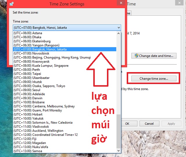 Hướng dẫn thay đổi giờ trên Windows 8