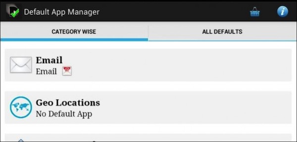 Bấm vào một danh mục nào đó