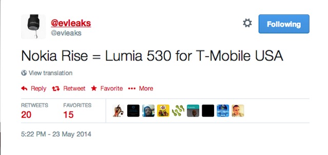 Thông điệp từ @evleaks