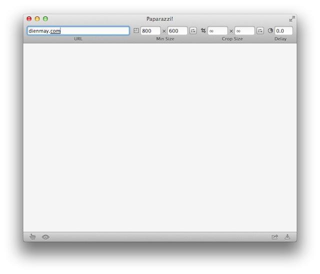 Instructions on how to use Paparazzi to take a full-screen screenshot of a web page on Mac OS