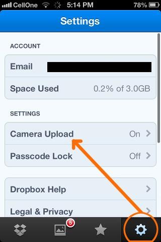 Upload ảnh lên Dropbox