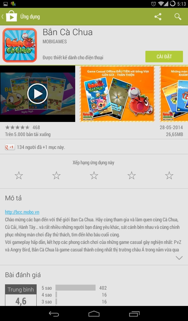 Giao diện mới: phần chọn cài đặt 