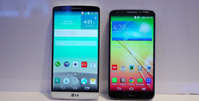 Giao diện của LG G3 và G2
