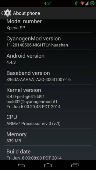 trải nghiệm bản ROM này trên Xperia SP bạn cần phải Unlock Bootloader và có chút kiến thức về CWM cũng như Root, Wipe…