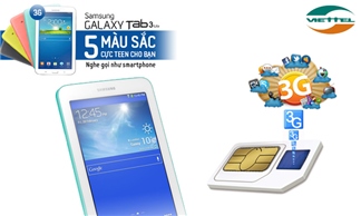 Thông tin hướng dẫn sử dụng sim 3G Viettel tặng khi mua máy tính bảng Samsung Tab3 Lite