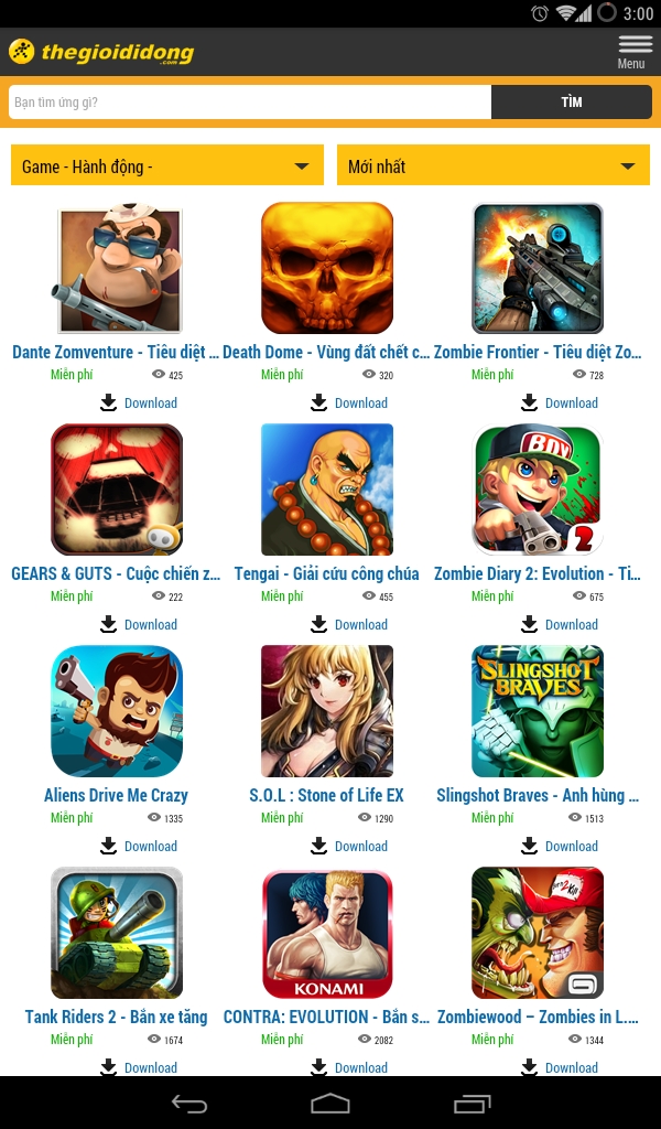 Kho ứng dụng và game trên TGDD tương thích với các nền tảng như: Android, iOS và Windows Phone