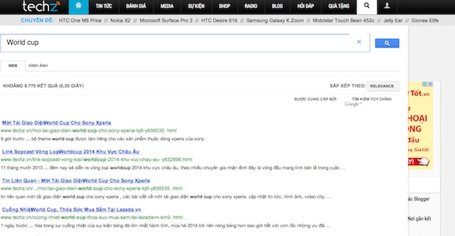 Tin về World Cup cũng tràn ngập các mặt báo công nghệ