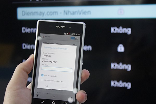 Screen Mirroring từ điện thoại Xperia sang tivi Sony