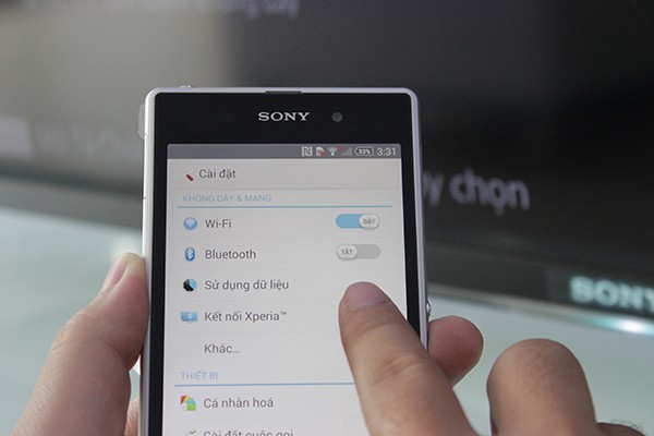 Screen Mirroring từ điện thoại Xperia sang tivi Sony