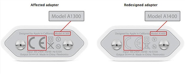 Bộ sạc mới (phải) và bộ sạc cũ (trái)