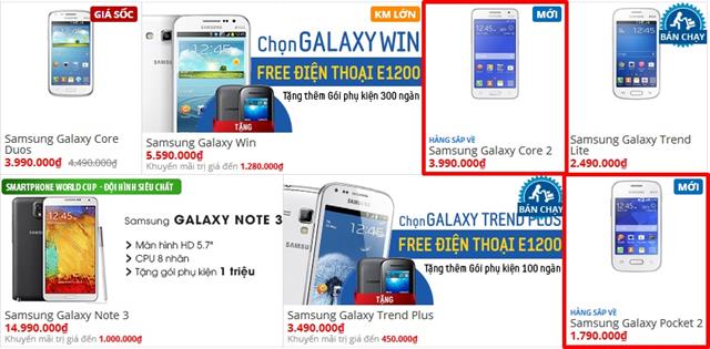 Samsung Galaxy Core 2 và Pocket 2 chuẩn bị lên kệ với giá rẻ
