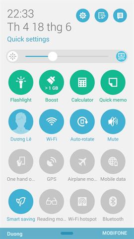 Vuốt từ trên xuống để mở nhanh thanh thông báo Notification/ Quick settings
