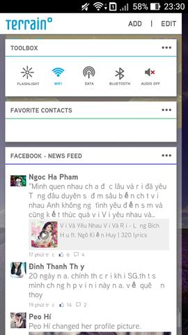 Tính năng Sidebar