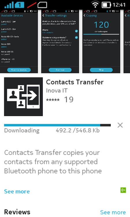 Contacts Transfer