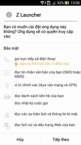 Sau khi tải file .apk phía trên về rồi thì bạn cứ cài đặt bình thường