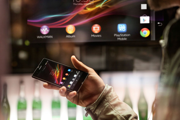Xperia Z2 kết nối NFC với TV Sony Bravia