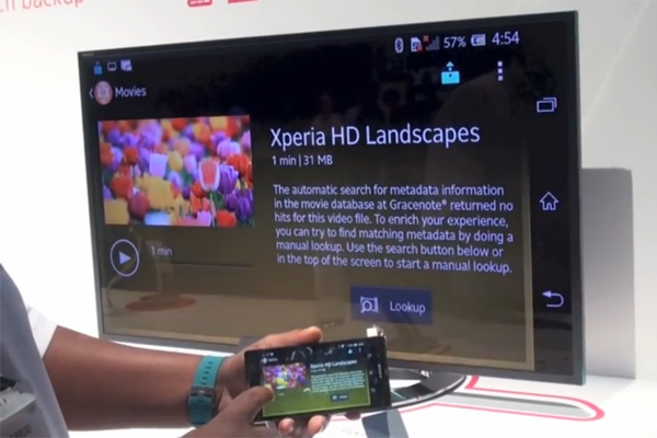 Xperia Z2 kết nối NFC với TV Sony Bravia