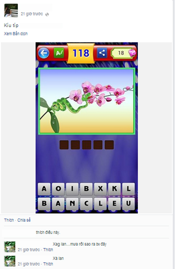 Chia sẻ câu hỏi trên Facebook để nhờ trợ giúp