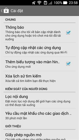 Cài đặt Google Play