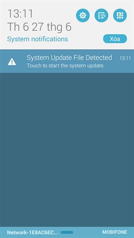 Thông báo cập nhật phần mềm
