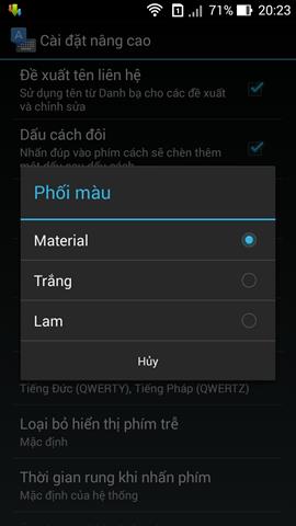 Vào phần cài đặt > Ngôn ngữ & phương thức nhập > Cài đặt nâng cao để khoác