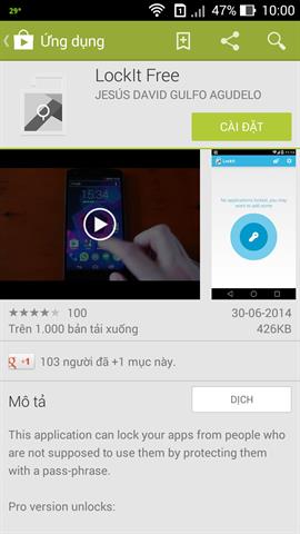 LockIt có dung lượng vỏn vẹn chỉ 426KB mà thôi