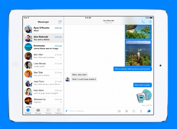 Ứng dụng Facebook Messenger trên iPad bất ngờ ra mắt