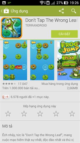 Cài đặt Ếch nhảy