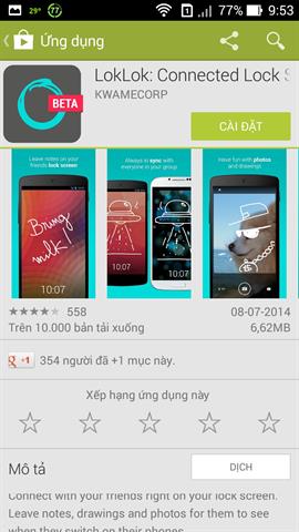 LokLok được cung cấp hoàn toàn miễn phí trên Google Play Store