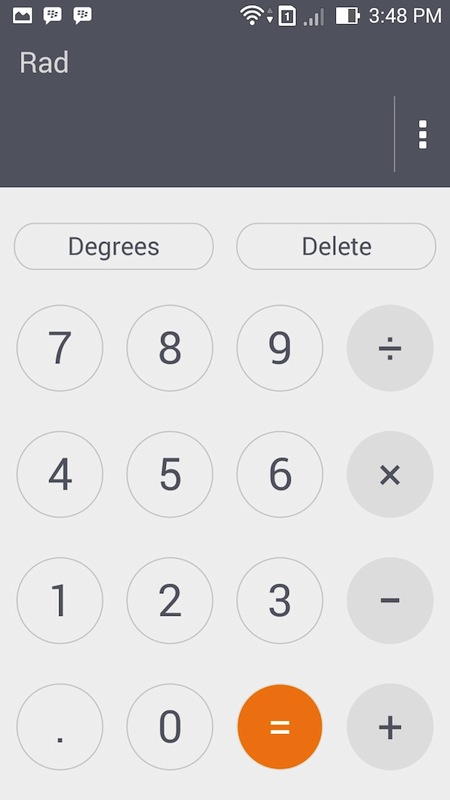 Vào ứng dụng Calculator