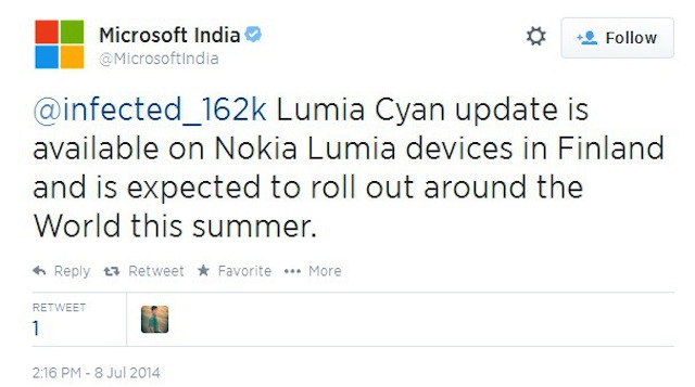Thông báo từ Microsoft Ấn Độ