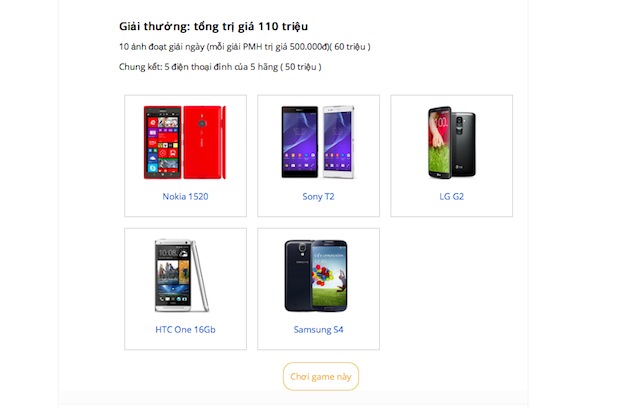 Giải thưởng hấp dẫn đang chờ đợi