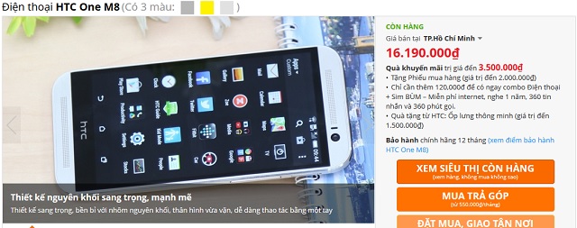 Giá bán vừa giảm 600.000 đồng