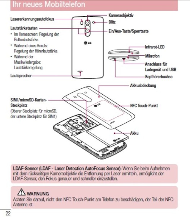 Sổ hướng dẫn chi tiết của LG G3 S