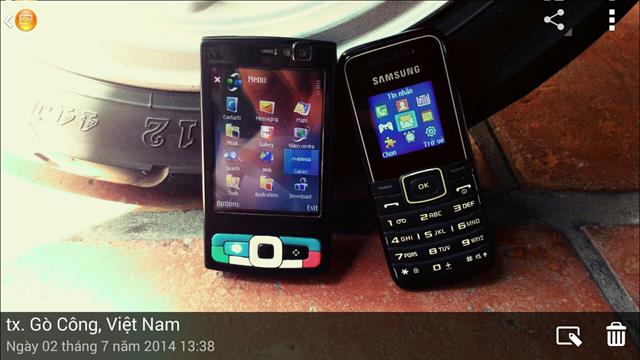 Giao diện xem ảnh trên Album